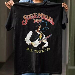 Steve Miller Band Tour 76 Graphic Band T-Shirt Vintage Rock Concert Tee